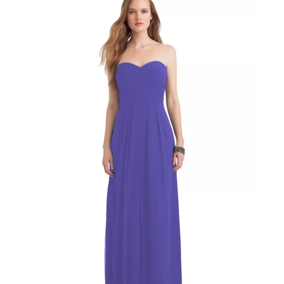 Purple Bridesmaid Formal Strapless Dress Sz 2 - Picture 13 of 13